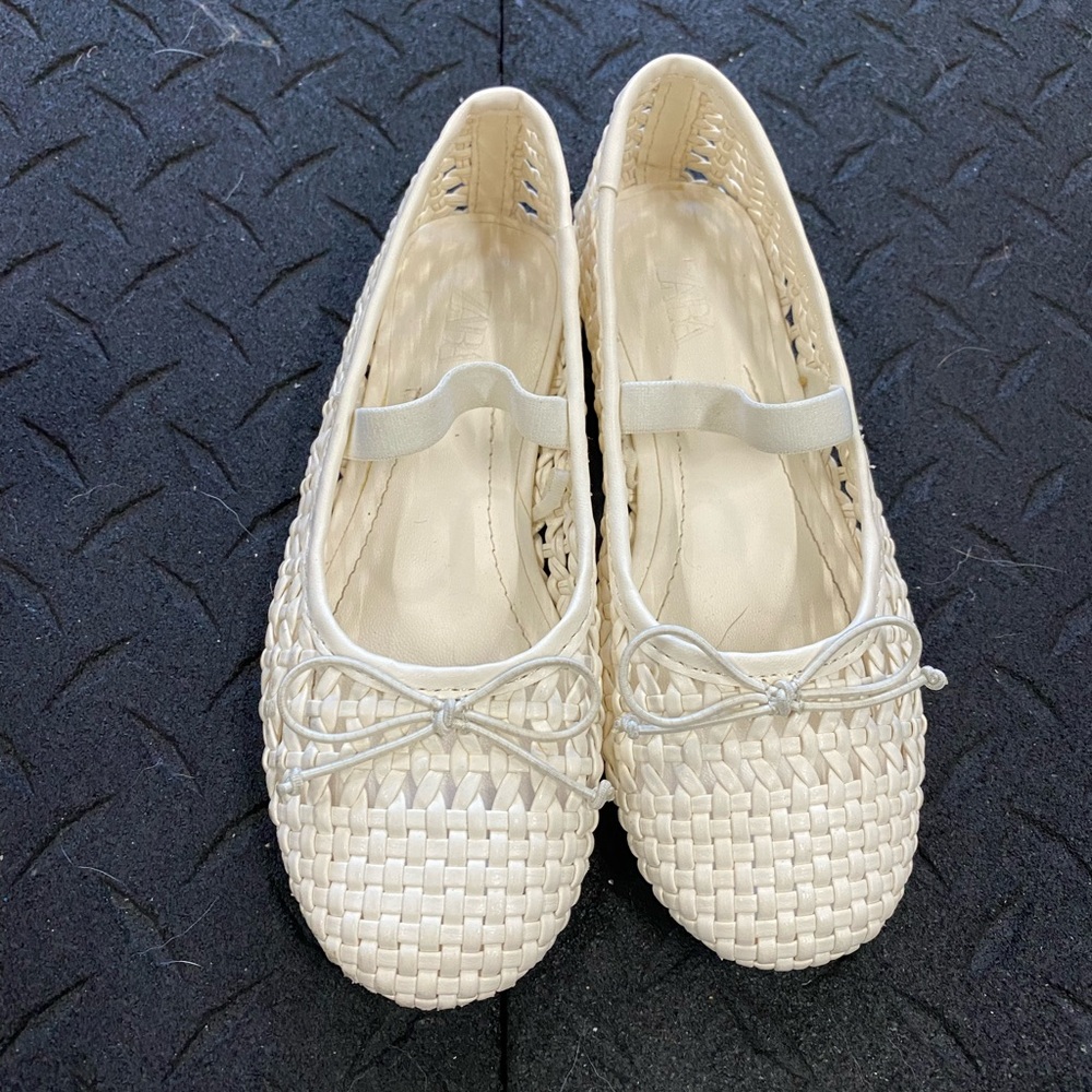 Zara - woven ballet flats - size little kids 12